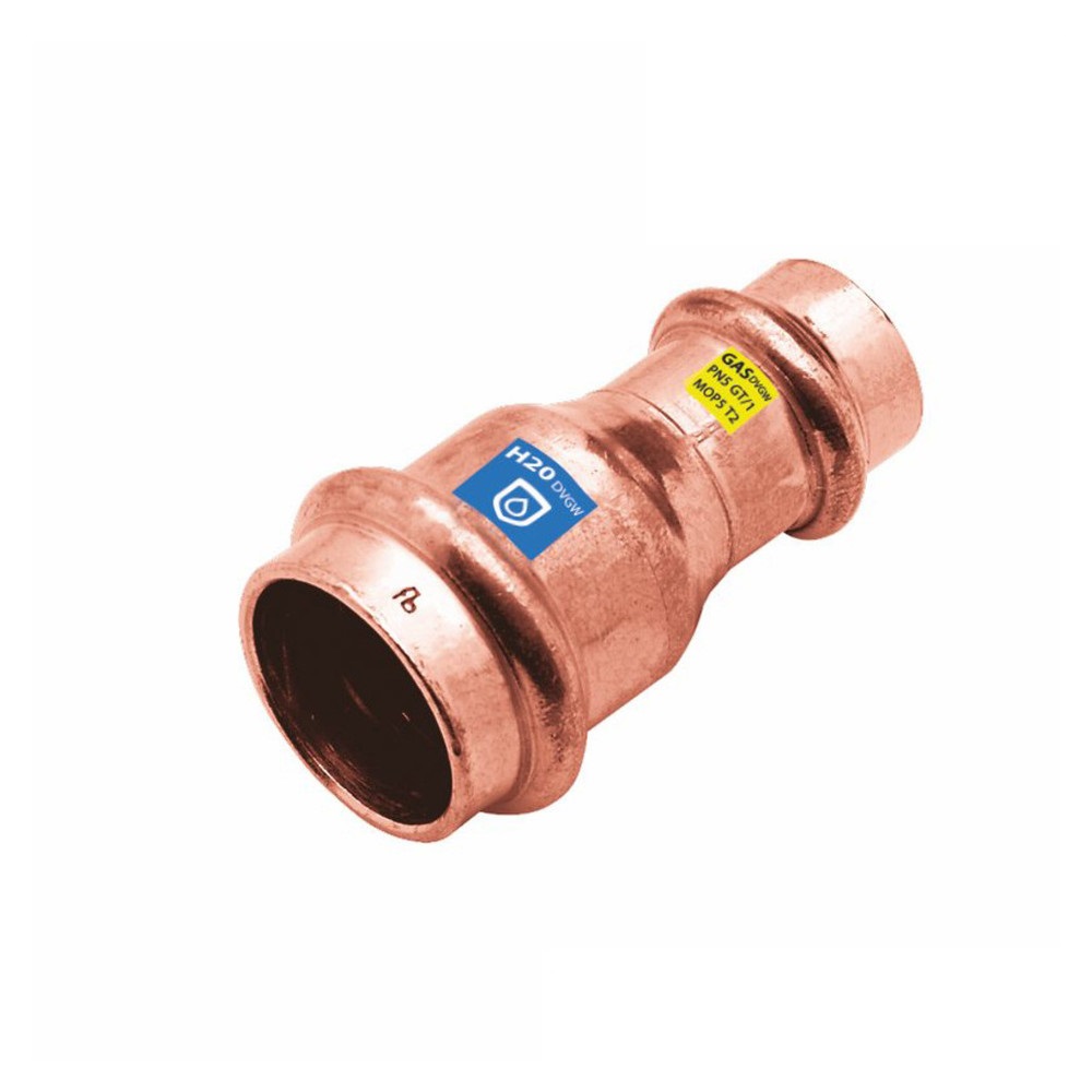 Sanpro Fittings - Pressfitting Reduzierung - Reduzierstück, Größe V 22 - Abgang V 18