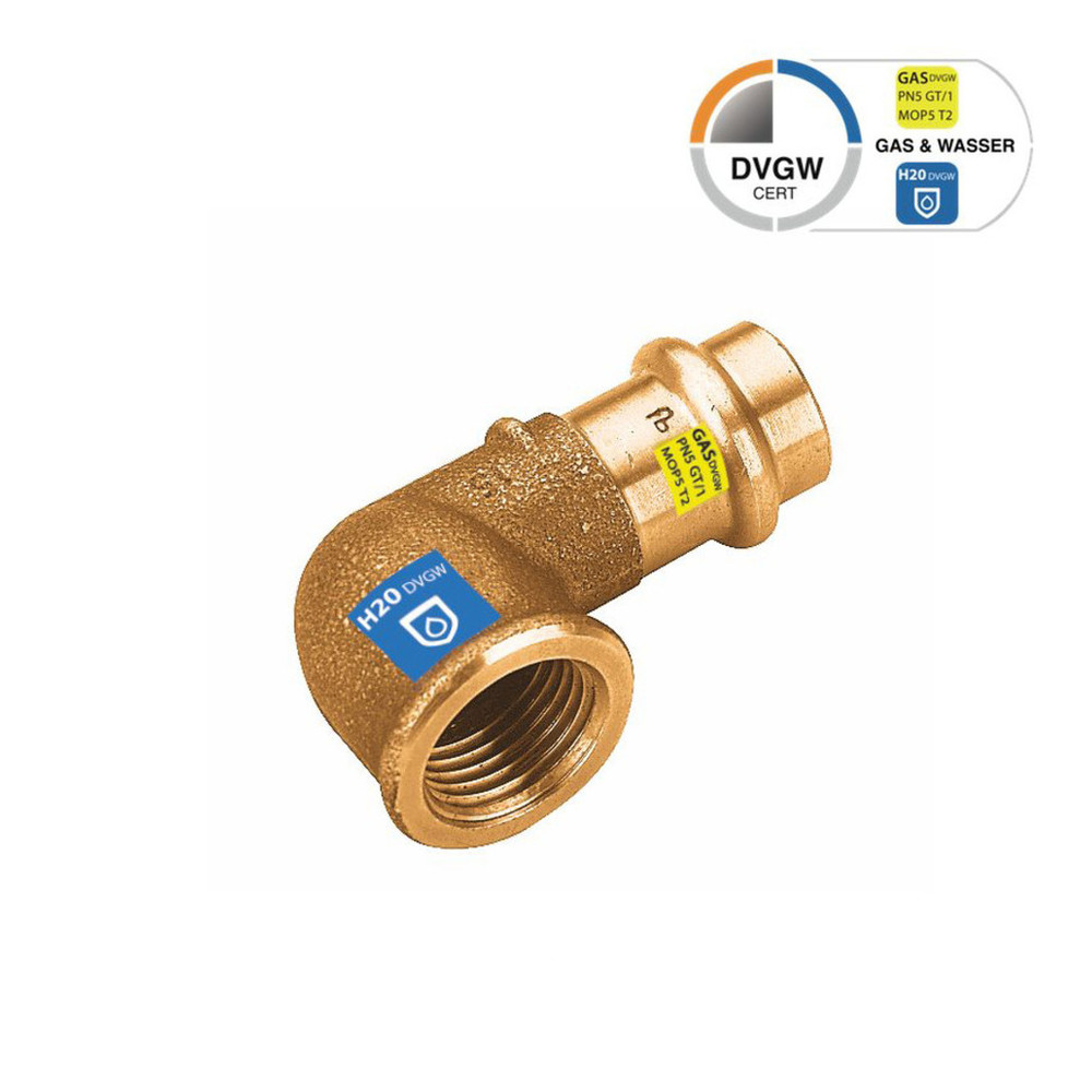 Pressfitting 90° Winkel - Bogen mit Innengewinde