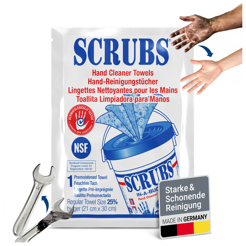 ITW Feuchte Reinigungstücher Scrubs, Single Pack