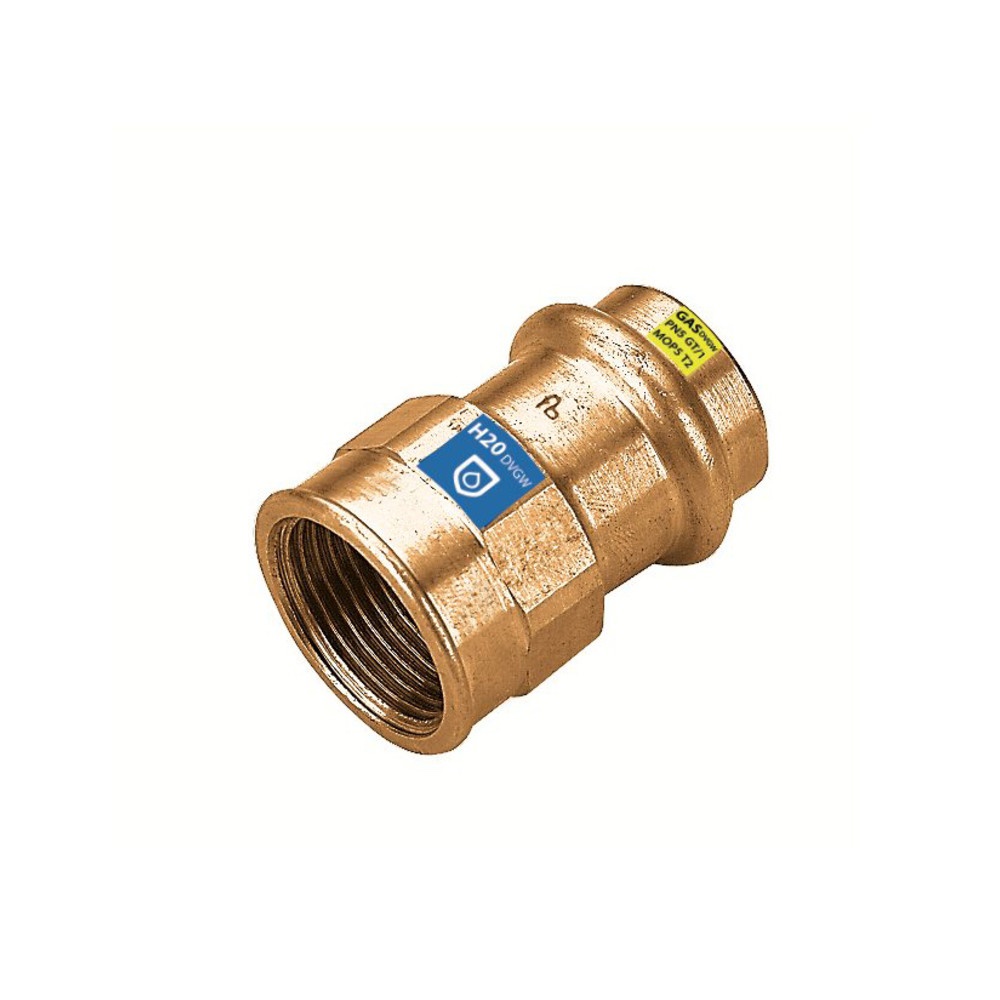 Sanpro Pressfitting Übergang Innengewinde Übergangsmuffe, Größe V 12 - 1/2"