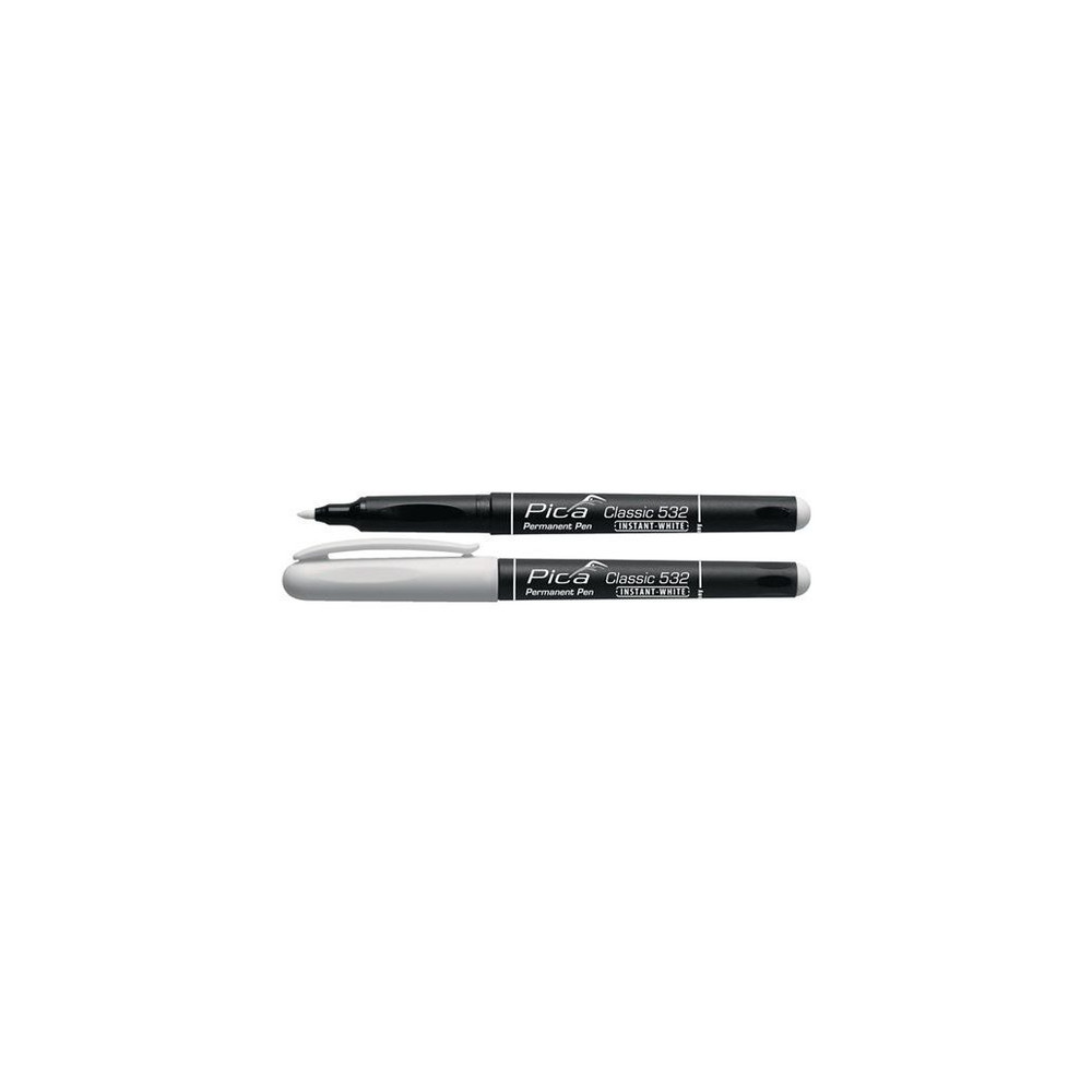 Pica CLASSIK 532/52 Permanent-Marker / Pen | WEISS - 1 bis 2 mm Feinspitze