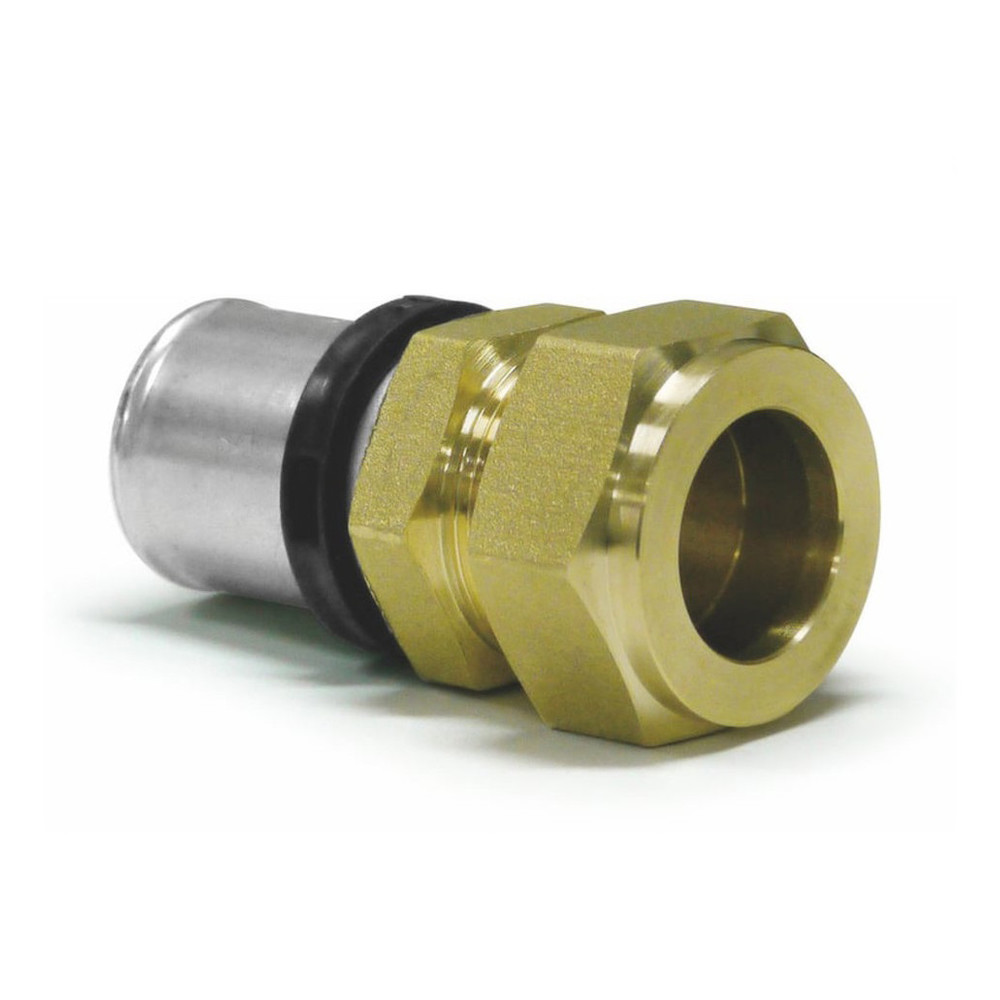 Sanpro Pressfitting Übergang Kupferrohr - Klemmverschraubung, Größe 20x2 - Abgang 22 mm