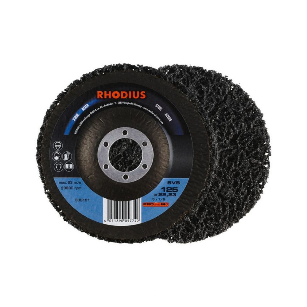Rhodius SVS | 125 mm Schleif-Vliesscheibe / Reinigungs-Scheibe / Schleifvlies