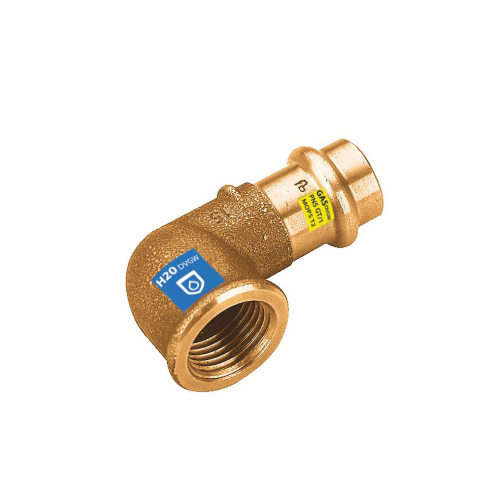 Sanpro Pressfitting 90° Winkel - Bogen mit Innengewinde, Größe V 35 - 1 1/4"