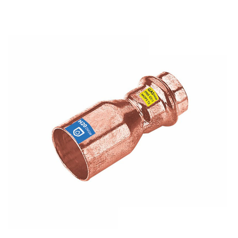 Sanpro Pressfitting Kupfer Reduzierstück, Größe V 15 - Abgang 28 mm
