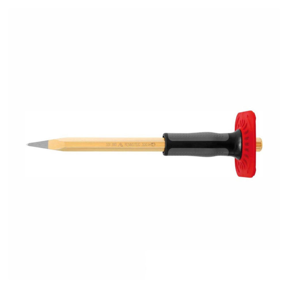 Rennsteig Spitzmeißel / Meißel 8-kant, 300 x 18 mm mit flachem Handschutz