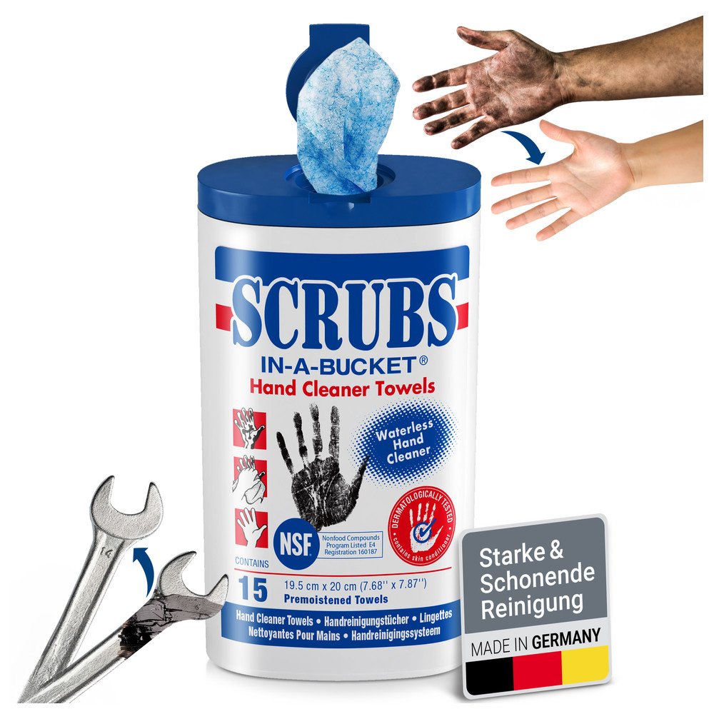 ITW Feuchte Reinigungstücher Scrubs, 15 Tücher