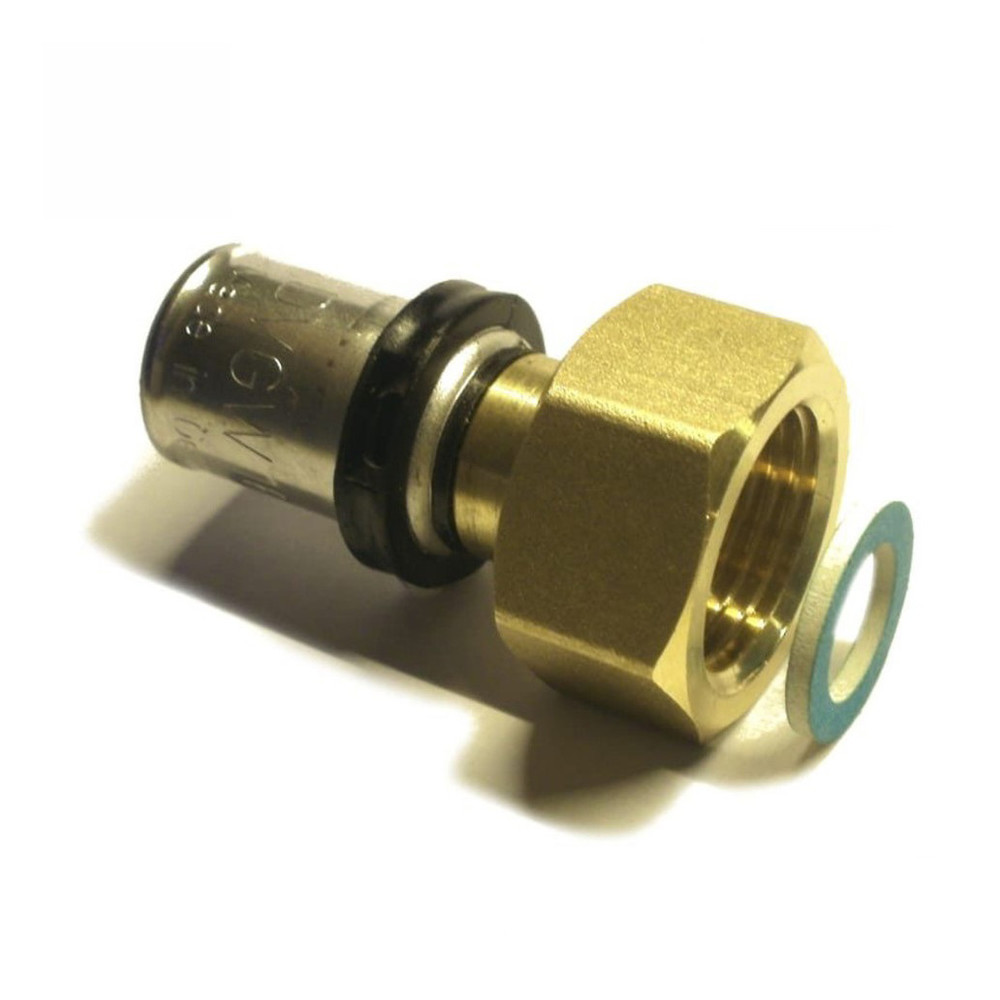 Sanpro THPRESS Pressfitting Verschraubung mit IG Überwurfmutter, Größe 32x3 - Gewinde 1"