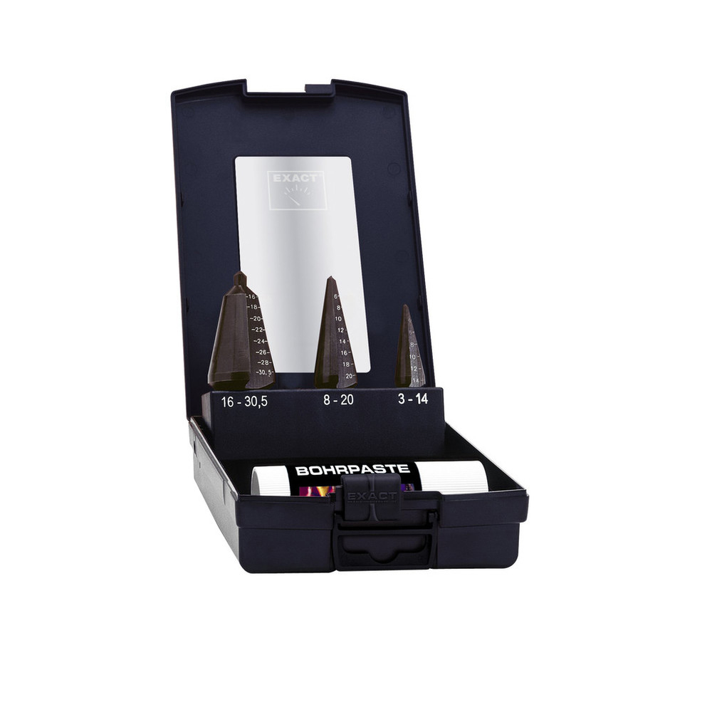 Exact 3 tlg. HSS Blechschälbohrer Set 3 - 30,5 mm - HSS Stahl Blechbohrer